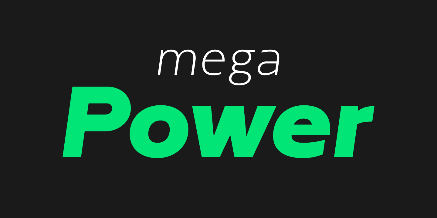 Alicante Sans Typeface - mega power