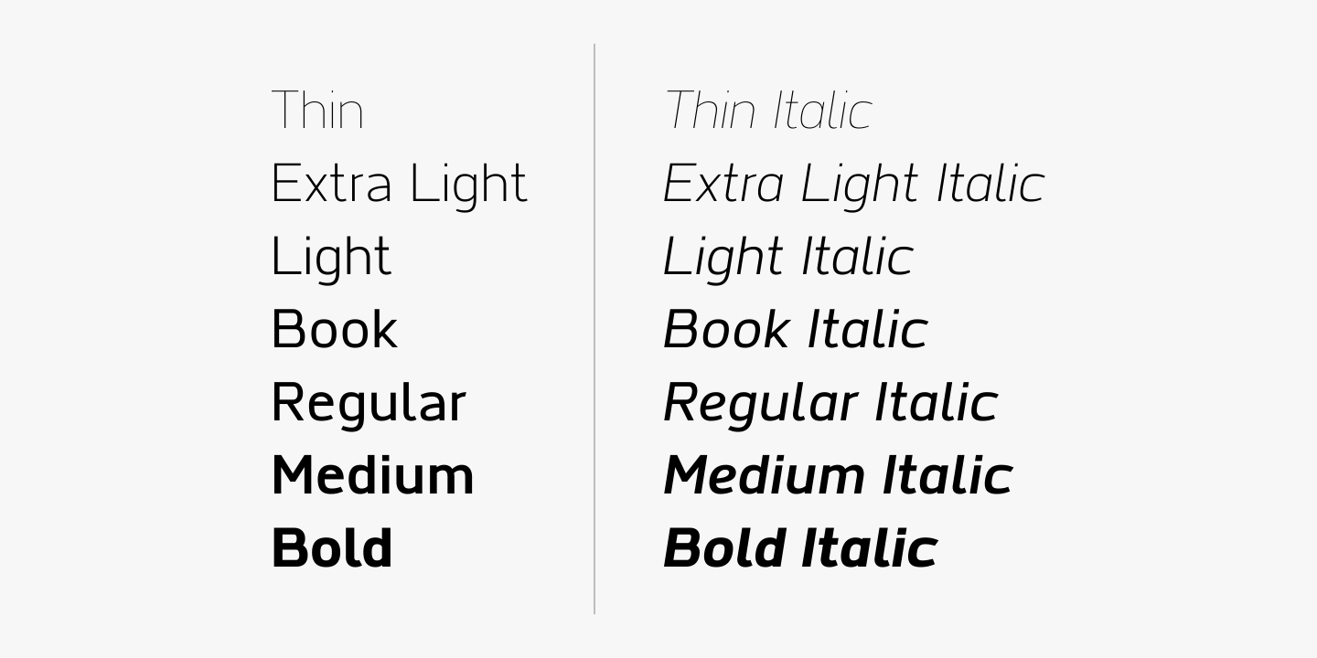 Genua Sans Font Family - Fonts: Thin, Regular, Bold, etc.
