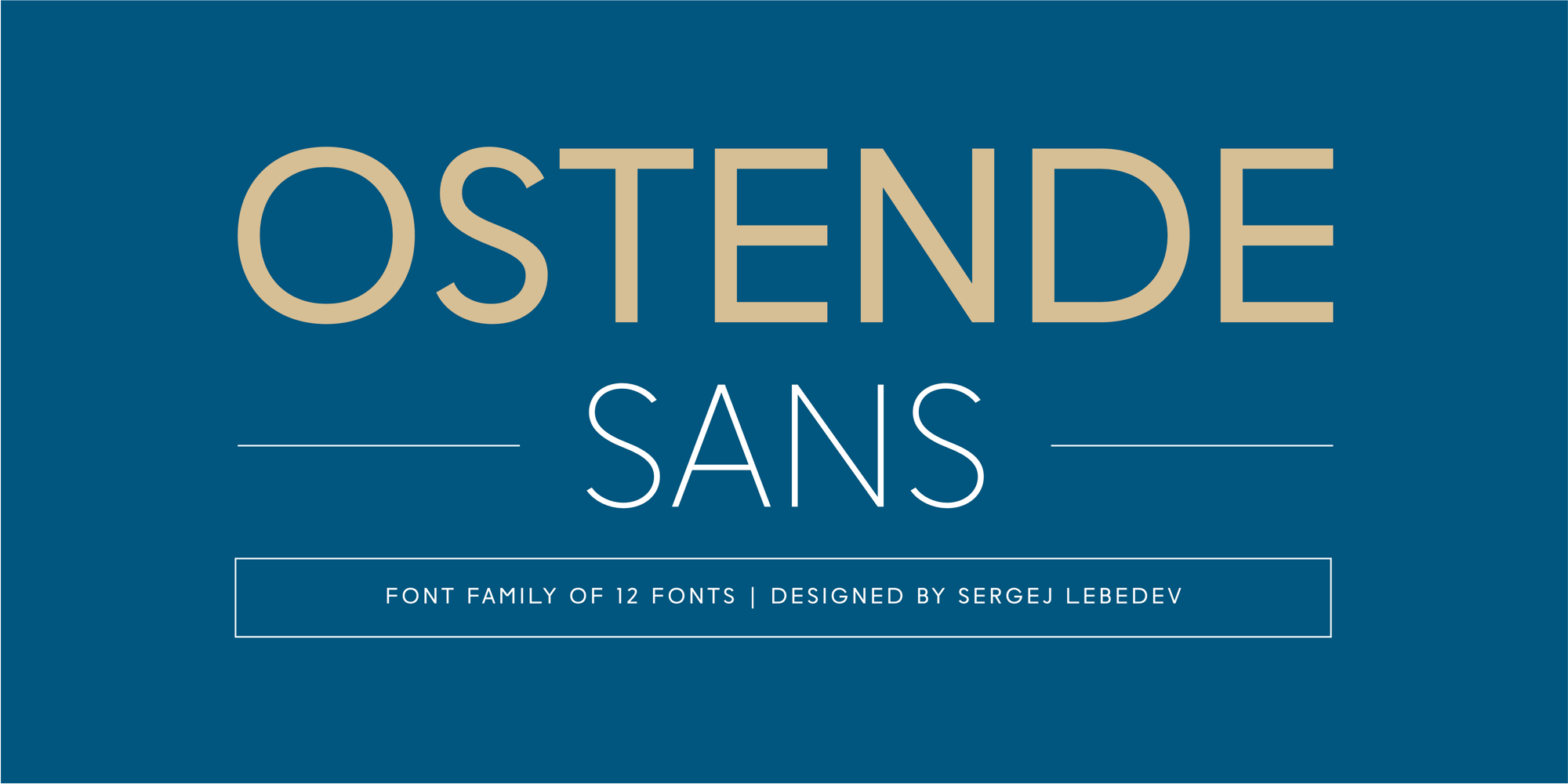 The Ostende Sans font family is a modern typeface with clear and concise letter forms.