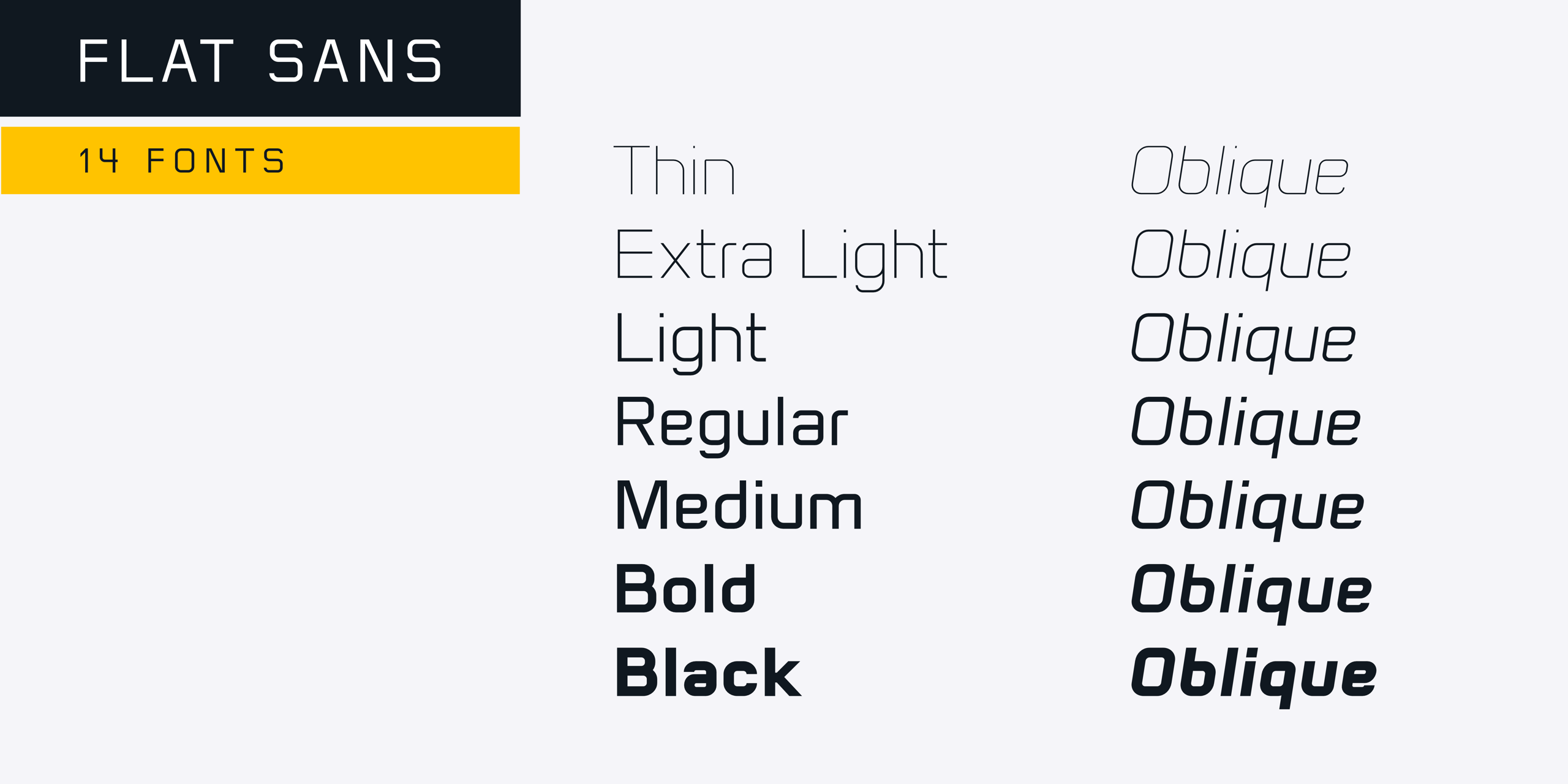 Flat Sans fonts and styles
