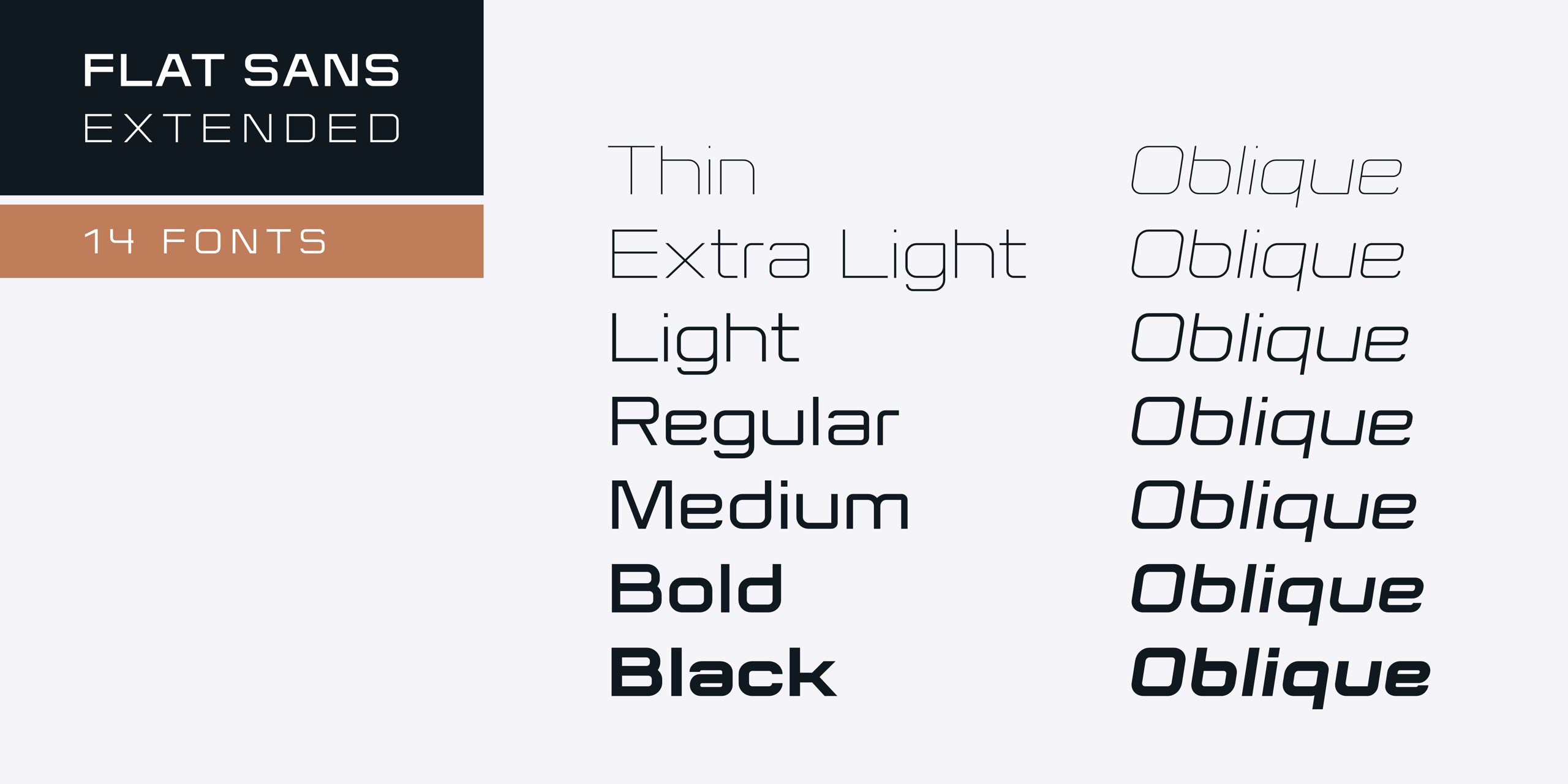 Flat Sans Extended fonts and styles