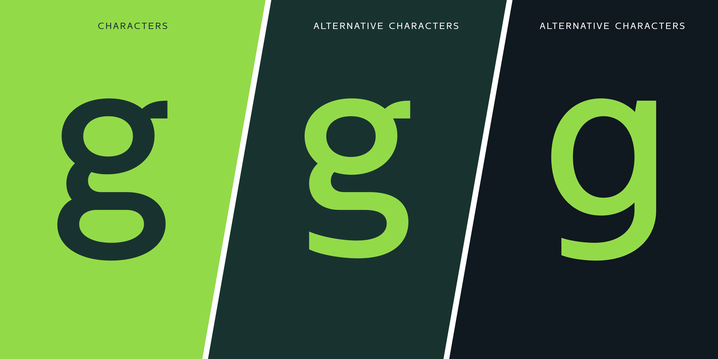 Alicante Sans offers a variety of stylistic alternatives.