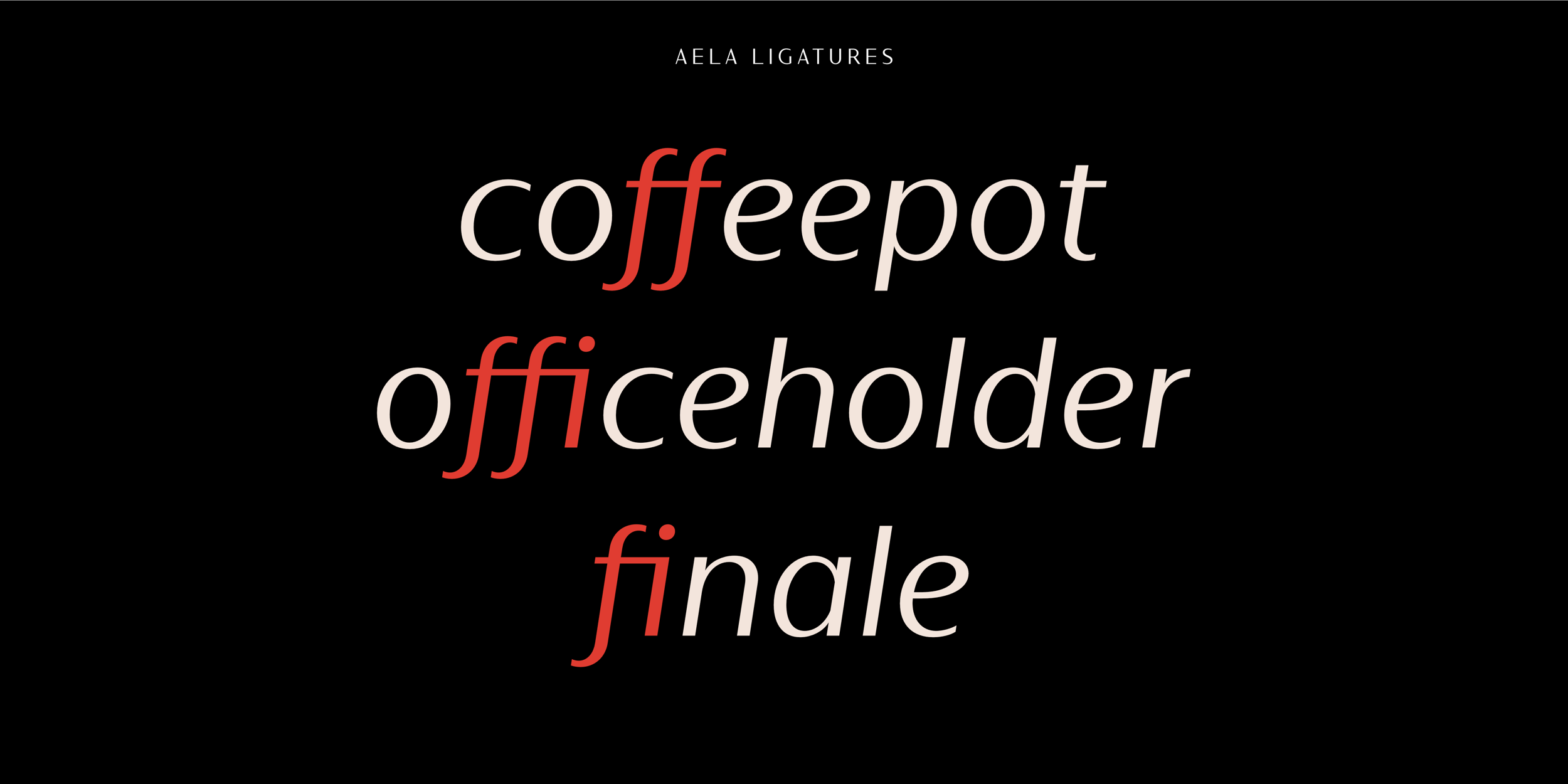 Aela Typeface - italic fonts