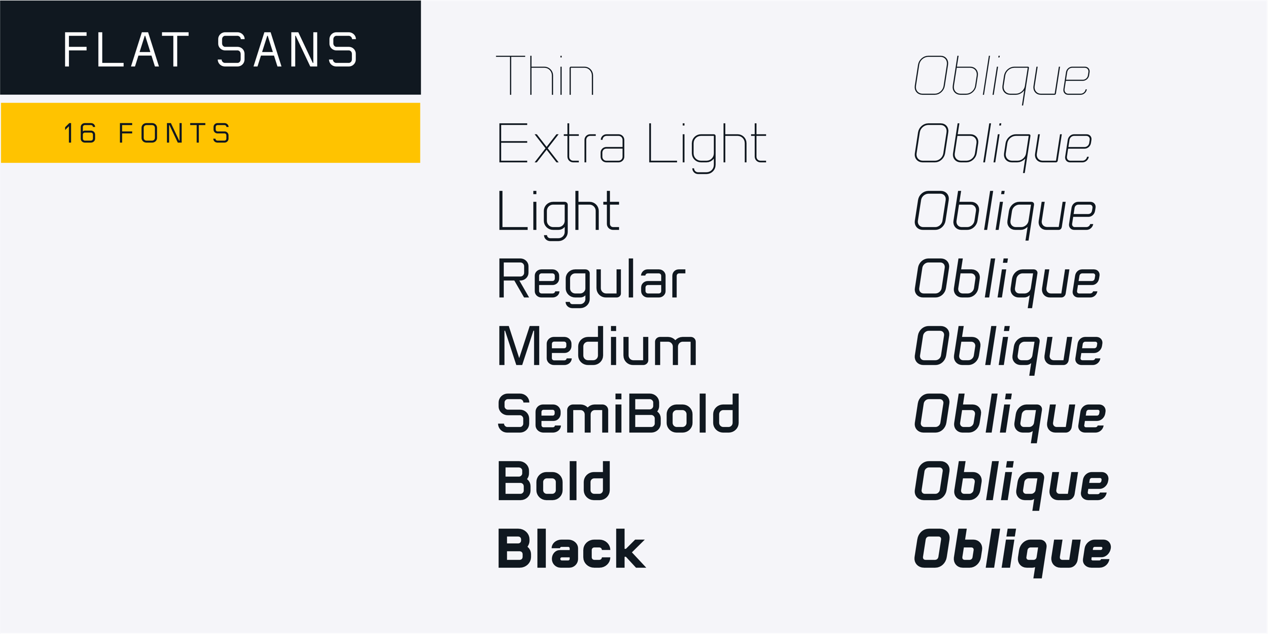 Flat Sans fonts and styles