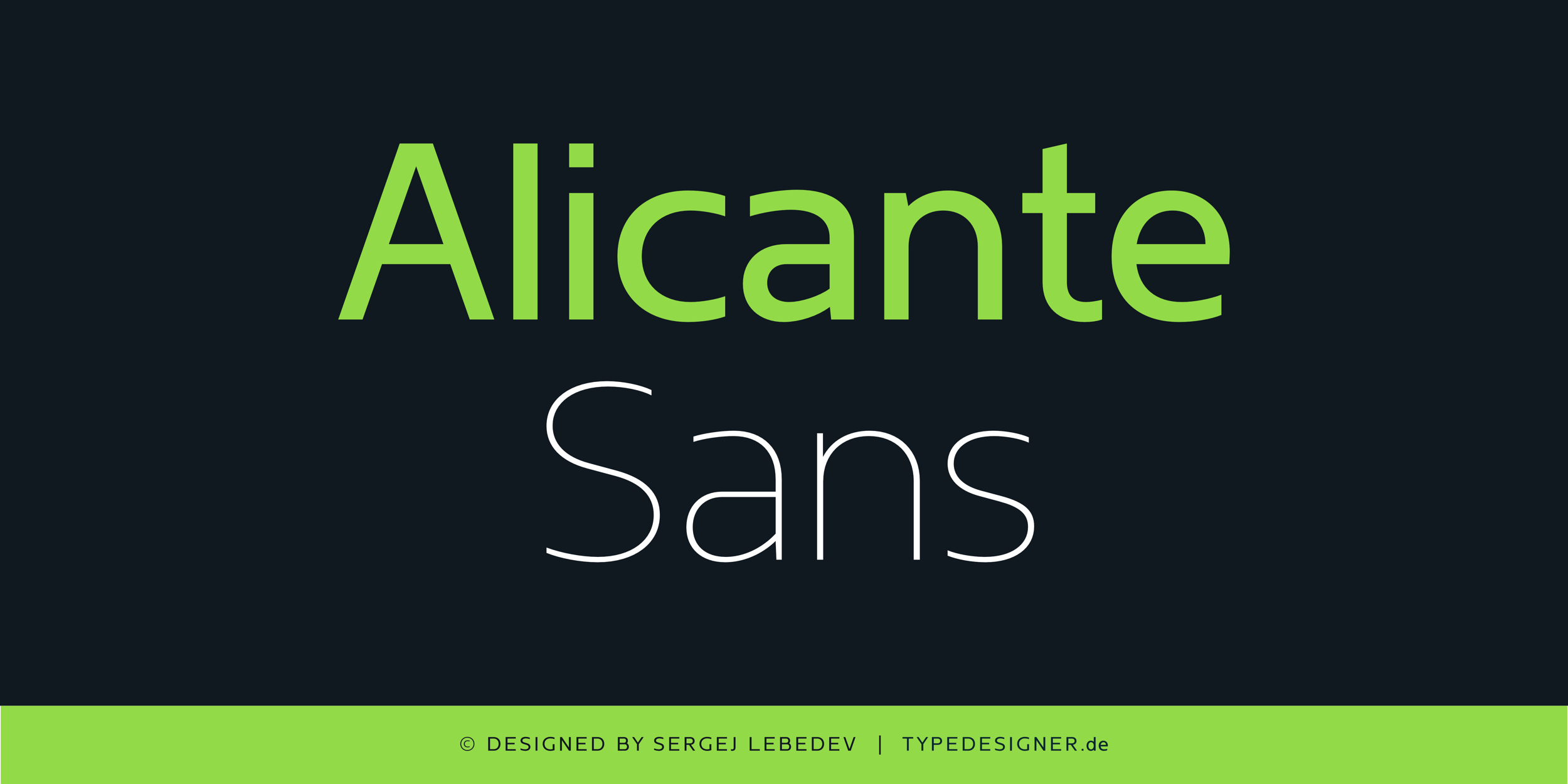 Alicante Sans is a contemporary font family of 18 fonts