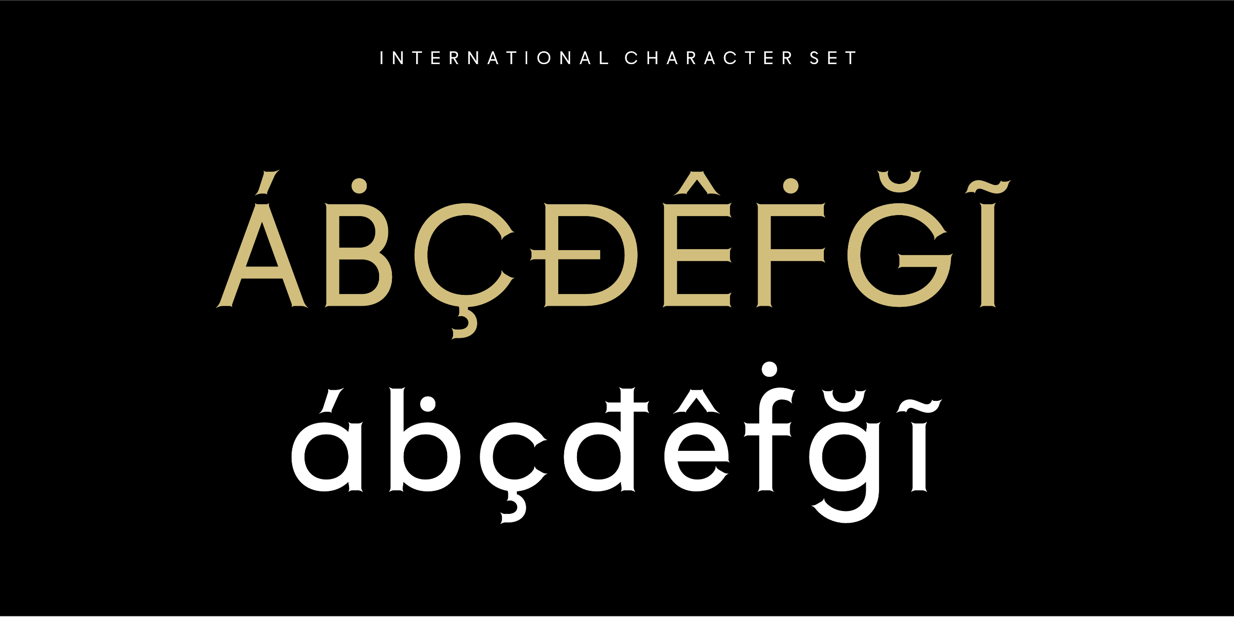 Ostende Gothic Typeface - international character set