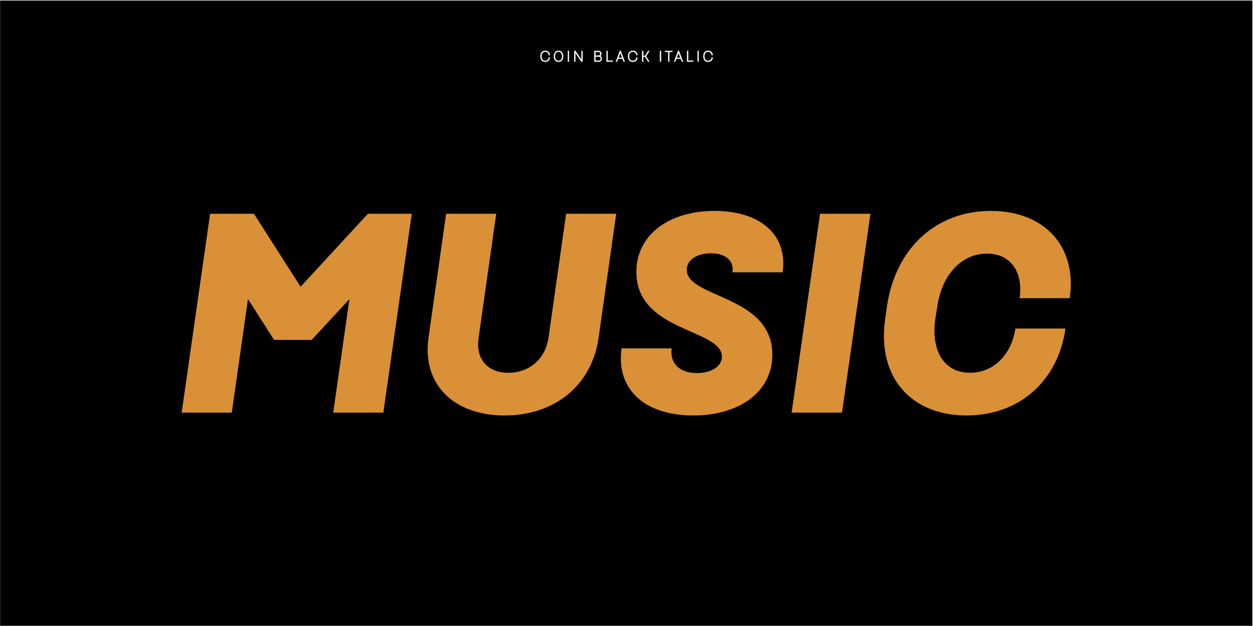 Coin black font - graphic design