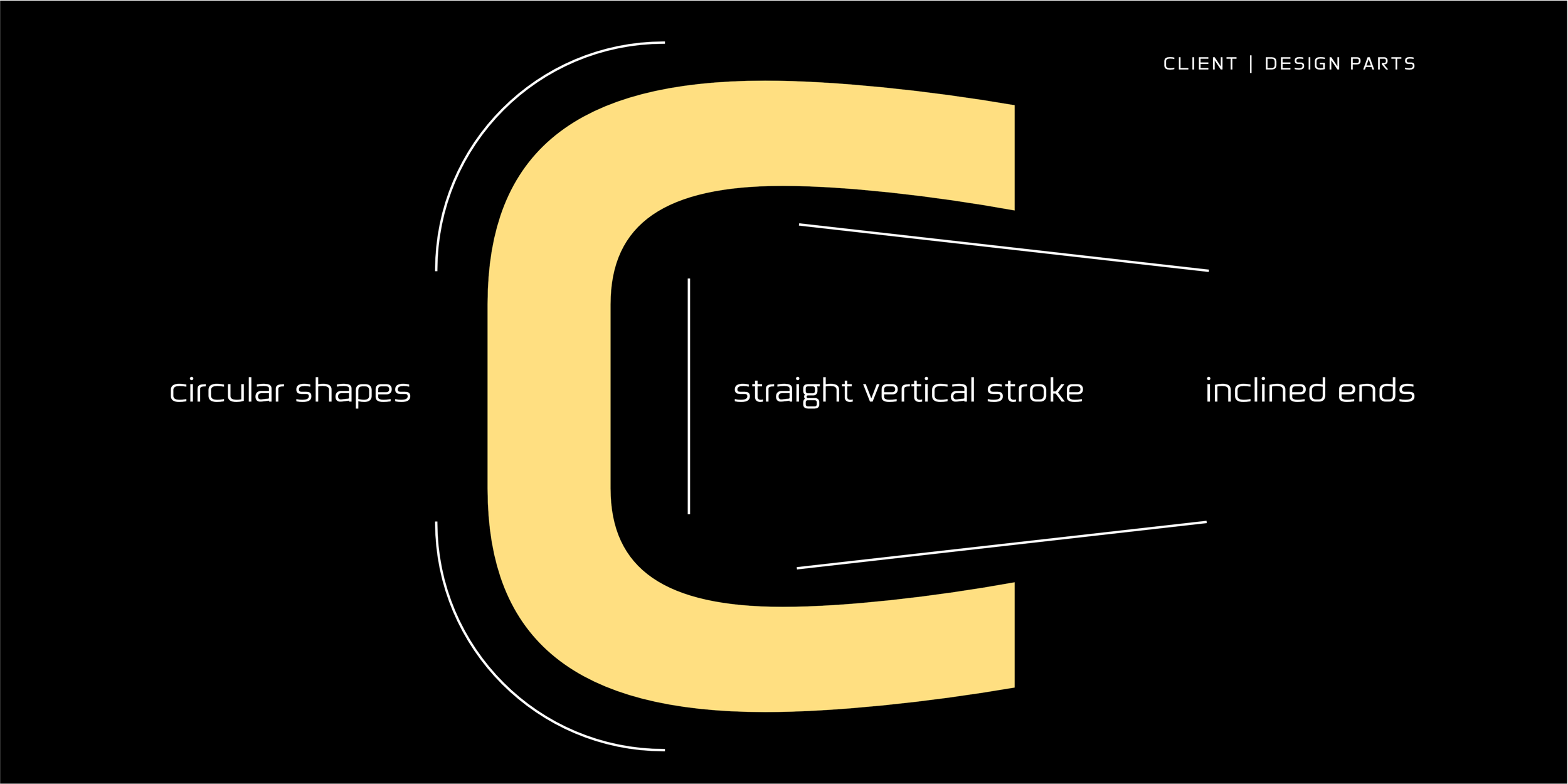 Client Typeface - type design parts