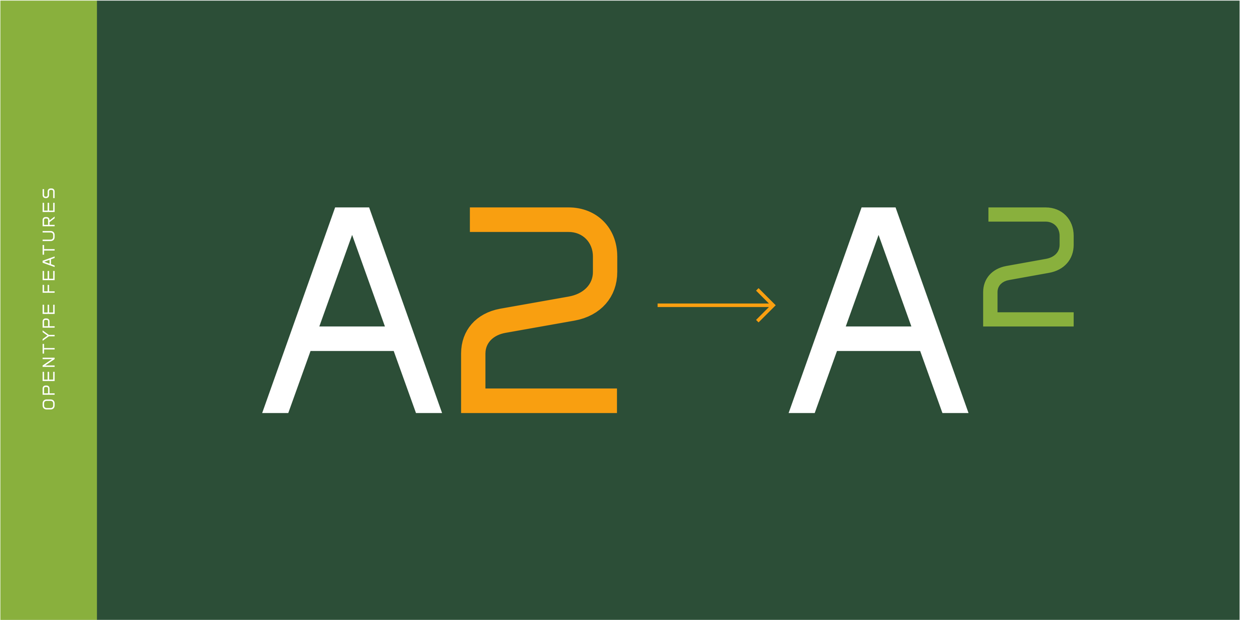 Desk Sans Typeface - OpenType font features