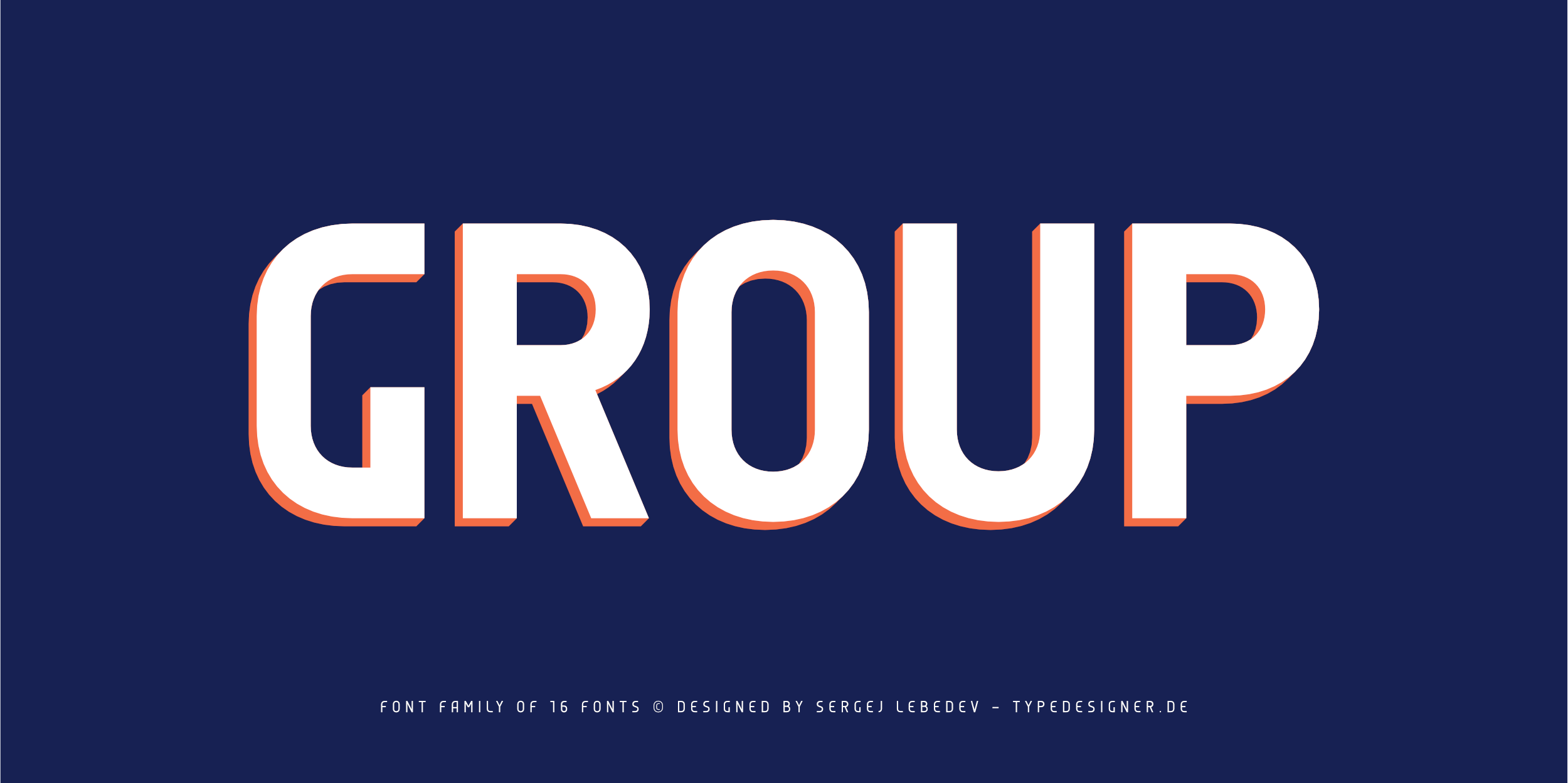 Group is a modern display font family | Typedesigner.de